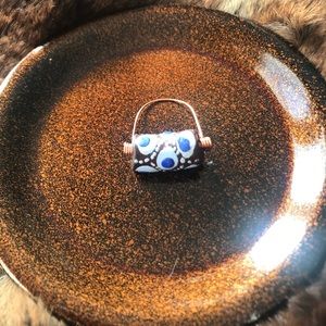 Handmade African glass beaded ring